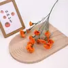 Cravos artificiais de haste única para decoração de casa, sala de estar, mesa, buquê, material floral para casamento