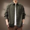 Camisa de Trabajo Simple Estilo Japonés Clásico Italiano para Hombre Primavera y Otoño Nueva Chaqueta Camisa Casual Retro para Hombre