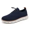 2025 Novos Sapatos Casuais Masculinos Leves de Renda com Cadarço Transfronteiriços Respiráveis Fly-Knit Tamanho Grande Mocassins Masculinos