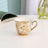 Juego de Taza y Platillo de Café de Porcelana Ósea Escandinava Taza de Agua de Cerámica para el Hogar Taza Creativa para el Desayuno Retro Europeo Afternoon Shihai