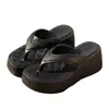 Chanclas de Suela Gruesa para Mujer 2026 Nueva Moda Antideslizantes para Exterior Verano de Gama Alta Sandalias de Dedo que Aumentan la Altura para Mujer