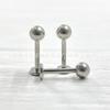 Brincos de Bola Básicos em Liga de Titânio G23 F136 Brincos com Rosca Interna de Titânio Haste de Fundo Plano Perfurador do Corpo Humano Piercing Ornamento Cabeça