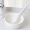 Porcelana Blanca Tazón Pequeño Tazón para Aceite Esencial Tazón para Mascarilla Compresa Húmeda Spa Cuidado de la Piel Salón de Belleza Producto Mezcla Platsito