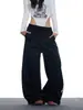 Calça Casual Esportiva de Marca Americana Tendência 2025 Outono Respirável Grossa Estampa de Letras Solta Reta Flare Calça de Moletom para Mulheres