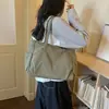 2026 Nova Bolsa Tote de Lona Elegante Minimalista de Grande Capacidade para Mulheres, Bolsa de Ombro Casual para o Dia a Dia Bolsa de Lona
