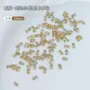 Mini Pedrería Rectangular de Circonita Color Champaña con Base Plana para Uñas, Pedrería Larga en Tira para Uñas, Pedrería Champaña, Pedrería de Circonita para Uñas