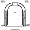Modelo Nuevo Arco Trepador Arco de Jardín Soporte para Flores Jardín Parque Patio Villa Soporte para Plantas Trepadoras Enrejado para Rosas