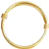 Pulsera de aleación chapada en oro de 24k imitación oro pulsera de novia color dorado protección de color ajustable de empujar y tirar pulsera de terrier de yuan accesorios