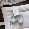 Presilhas de Cabelo em Forma de Coração na Cor Creme, Presilhas de Tecido Fofas para Meninas, Presilhas de Botão para Franja, Grampos de Cabelo, Conjunto de Dois