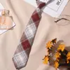 Corbata Pequeña Roja Sin Nudo para Camisas de Mujer, Uniforme Jk Negro, Estilo Academia Estudiantil, Decoración de Graduación para Niñas, Ins