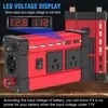Inversor 300W Convertidor Transfronterizo 12V a 220V110V Pantalla Dual LCD Inteligente 4 USB 4.2A Carga Rápida