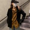 Blusas Coreanas Femininas Outono e Inverno 2025 Pequena de Alta Qualidade com Zíper em Fleece Moletom Jaqueta Casual de Manga Longa