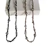 Collar de Cuerda de Cuero Multicapa Nudado con Cuentas Redondas de Manchas de Moda y Sencillo Retro Nuevo Estilo Chino Casual Versátil Cadena para Clavícula Accesorio