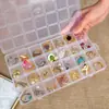 Caja de almacenamiento de plástico transparente para organizar aretes y tachuelas, joyero desmontable para organizar y almacenar, joyero de múltiples compartimentos al por mayor