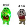 Nuevo crayón transfronterizo pequeño nuevo LED luz intermitente agujero zapatos zapatos flor hebilla de zapato accesorios dibujos animados bricolaje zapatos de jardín hebilla decorativa