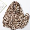 Bronceado Original Leopardo Satén Algodón Estampado Toalla Larga Fábrica Vendida Comercio Exterior Transfronterizo En Vivo Viajes Vacaciones Protector Solar Chal