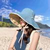 Novo chapéu de primavera e verão 2025 chapéu de pescador com aba larga proteção solar chapéu de sol feminino moda japonesa chapéu de sol para atividades ao ar livre