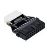 Placa base 73F USB3.0 19P/20P a adaptador TIPO-E 180 grados chasis frontal puerto de inserción TIPO-C