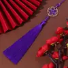 Pingente de Franja Flor e Lua Cheia 13cm Decoração de Caixa de Presente para Festival do Meio Outono e Dia Nacional Acessórios Estilo Chinês Hanfu Qipao Nó Chinês