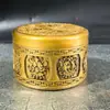 Colección de Cobre Antiguo, Lata de Té de Latón de los Ocho Tesoros, Tarro de Almacenamiento, Caja de Almacenamiento, Decoración para Ceremonia del Té en Casa, Artesanías