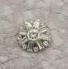 Botões de Metal Estilo Tweed Formato de Arroz com Pontos Diamantados Recortados Botões Costurados à Mão Acessórios para Roupas Femininas Jaqueta Acessórios Botões Superiores