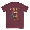 Algodón Transfronterizo Tf-Caw-F Divertido Meme de Gallo Camiseta Humorística para Hombre Camiseta Genial de Manga Corta Camiseta con Cuello de Marinero 100