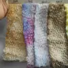 Tie-Dye Estampado Perla Visón Peluche Largo Piel Falsa de Conejo Alto-Bajo Piel de Visón Ropa para Mujer Zapatos y Sombreros Tela de Peluche