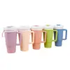 Taza de Agua de Silicona Stanley Transfronteriza Taza Espacial Taza de Agua para Coche al Aire Libre Taza Plegable con Popote Portátil Taza para Beber Celebrada en Internet Set