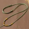 Colar com Pingente de Ouro DIY Cordão de Colar Trançado Ajustável para Mulheres, Corrente para Clavícula, Cordão de Colar Lanyard Unissex