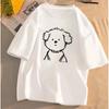 Camiseta de Algodón Europeo Blanca de Manga Corta para Mujer Ins Verano 2025 Nuevo Cuello Redondo Holgada Look Adelgazante Camiseta Básica Tops de Mujer Exportación