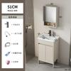 Combinación de Gabinete de Baño de Aluminio para Espacios de Pie Lavabo de Baño Integrado de Cerámica Lavabo de Balcón Lavabo