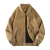 Nueva chaqueta de cuero casual de moda para hombre de otoño, estilo de Hong Kong moderno, corte holgado, acabado lavado, ropa retro para hombre