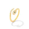 Set de Anillos Abiertos Serpiente de Ojos Verdes con Diamantes y Chapado en Oro Estilo Europeo y Americano Inteligente y Moderno Año de la Serpiente Elegante Anillo de Cola para Mujer