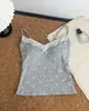 Camisola Puro Sexy e Doce Estilo Menina com Lindo Design nas Costas, Fresca e Integrada com Bojos, Adequada para Usar por Cima, Top Tubo Floral de Renda