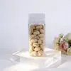 Suministro de Botellas Transparentes para Dulces de 500 ml, Contenedores Cuadrados de Grado Alimenticio, Botellas de Almacenamiento de Material PET