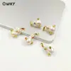 WT-MP138 Forma Irregular Natural Color Perla Barroca Zirconia Incrustada Pendientes Collar Colgante Pequeño