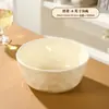 Cerámica Nuevo Estilo Crema Sopa Tazón Hogar Arroz Tazón Fideos Tazón Alto Aspecto Espesado Pulgada Piedra Vajilla