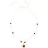 Collar de Corazón con Cuentas de Ojo de Tigre de Doble Capa Estilo Coreano Nuevo Diseño de Nicho Cadena para Clavícula de Lujo Ligero Collar de Moda