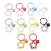 Chaveiro Redondo Colorido Transparente Sino Estrela de Cinco Pontas para DIY Acessórios de Bolsa Venda por Atacado