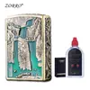 Zorro Zk37 Alpine Flow Estilo Chino Retro Antiguo Rueda de Amolar Creativo Moderno Encendedor para Hombre Un Clic Dropshipping