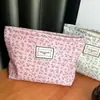 Bolsa de Almacenamiento para Viaje de Cosméticos Bolsa de Artículos de Tocador Floral Bolsa de Maquillaje Lona Pequeña Floral con Cremallera Bolsa de Maquillaje Portátil