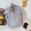 Nueva Moda Estilo Simple Bolso de Doble Hombro Mochila Escolar para Estudiantes Gran Capacidad Multicapa Resistente Duradero Mochila Casual para Hombres y Mujeres