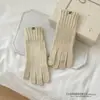 2025 Bolsas Calientes Nuevas Guantes con Dedos Estilo Coreano Otoño e Invierno Lindos Color Puro Guantes Estilo Ins