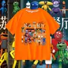 Pizzy's Parlor Ropa Infantil Camiseta Niños Verano Dibujos Animados Cuello Redondo Casual Manga Corta