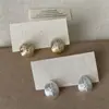 Pendientes Metálicos de Zirconia Estilo Ráfaga de Estrella Cepillados Tipo Frijol de Lujo Ligero y de Gama Alta para Mujer Moda Elegante de Nicho Pendientes de Moda