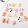 Accesorios de Resina de Animales Pequeños de Dibujos Animados Llavero DIY para Crocs Botella de Agua Goma para el Cabello Pinza para el Cabello Funda de Teléfono Accesorios para Bolsos