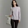 Nova Roupa de Yoga Outono/Inverno 2026 Feminina Manga Longa Top Esportivo para Corrida ao Ar Livre Fitness Camiseta Versátil Camada Base Casual