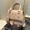 Bolso de Mano Retro de Color Sólido con Borlas Bordadas de Moda Primavera y Verano 2025 Estilo Coreano Estilo Occidental Bolso Casual de Hombro Cruzado Moderno