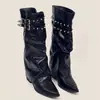 Botas vaqueras retro de punta estilo western botas altas de caballero botas para pantalón estilo callejero botas altas adelgazantes Nuevo Estilo Otoño/Invierno 2026