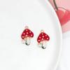 Lindo Seta Roja Seta Venenosa Colgante Llavero diy Joyería Coreana Accesorios Aleación Goteo de Aceite